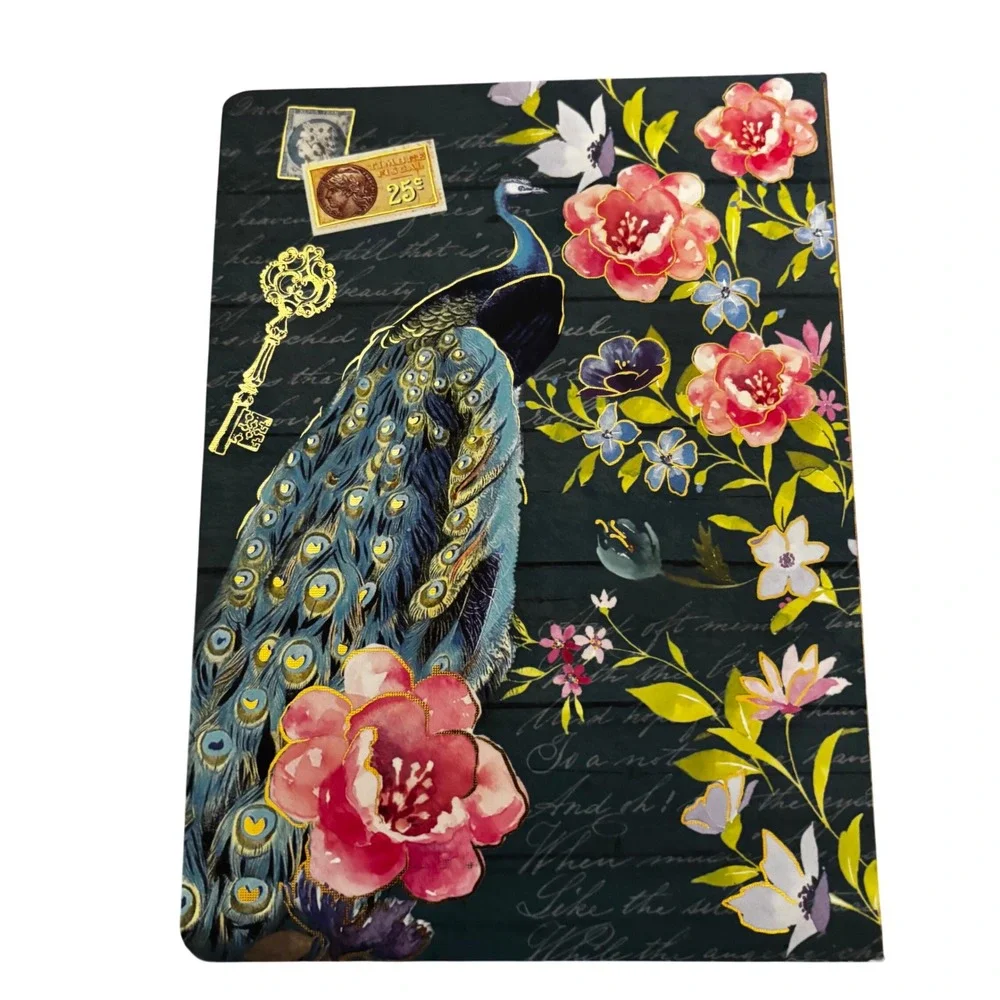 Punch Studio Treasured Family Moments Guided Journal Peacock Design